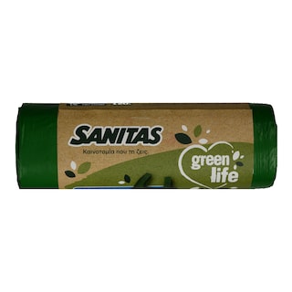 SANITAS | Σακούλες Απορριμμάτων Green Life Γίγας 70x101cm 10 Τεμάχια