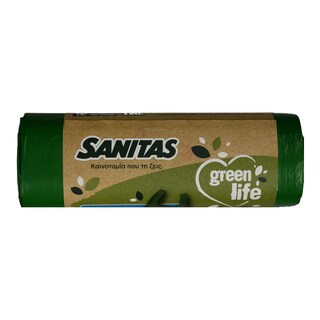 SANITAS | Σακούλες Απορριμμάτων Green Life Γίγας 70x101cm 10 Τεμάχια