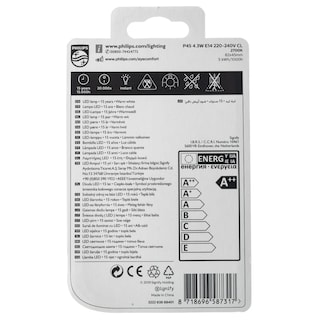 PHILIPS | Λάμπα Led Filament E14 4.3W 1 Τεμάχιο