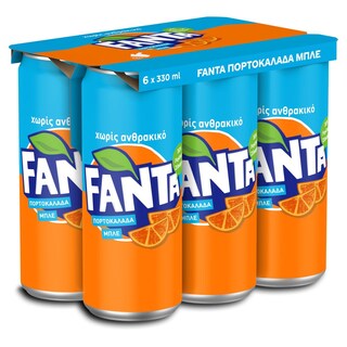 FANTA | Πορτοκαλάδα Μπλε Κουτί 6x330ml