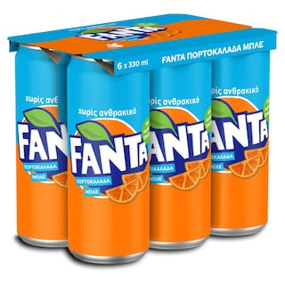FANTA | Πορτοκαλάδα Μπλε Κουτί 6x330ml