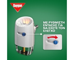 BAYGON | Εντομοαπωθητικό Σετ Συσκευή & Υγρό 2σε1 Χωρίς Άρωμα 36ml Έκπτωση 1Ε