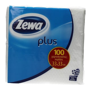 ZEWA | ΧΑΡΤΟΠΕΤΣΕΤΕΣ PLUS ΛΕΥΚΕΣ 100 ΤΕΜ