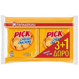 PICK CRACKERS | ΚΡΑΚΕΡΣ ΤΥΡΙ 45GR 3+1ΔΩΡΟ