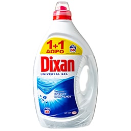 DIXAN | Υγρό Απορρυπαντικό Πλυντηρίου Ρούχων Deep Clean 33 Μεζούρες 1+1 Δώρο