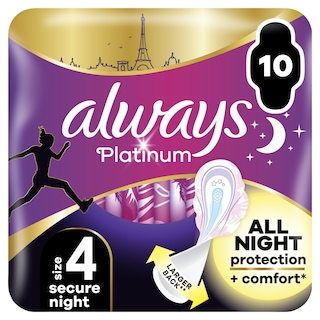 ALWAYS | Σερβιέτες Ultra Platinum Secure Night 10 Τεμάχια