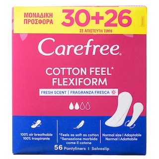 CAREFREE | Σερβιετάκια Flexi Form 30 + 26 Τεμάχια Δώρο