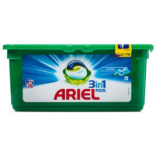 ARIEL | ΥΓΡΕΣ ΚΑΨΟΥΛΕΣ ΠΛΥΝΤΗΡΙΟΥ ΡΟΥΧΩΝ 3 IN 1 PODS ALPINE 30 ΜΕΖ