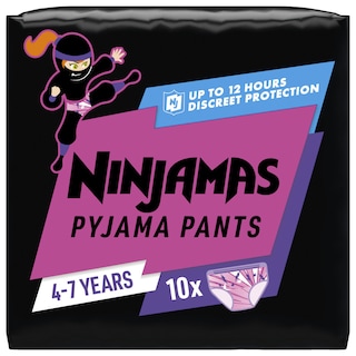 NINJAMAS | Πάνες Βρακάκι Pyjama Pants 4-7 Ετών για Κορίτσια 10 Τεμάχια
