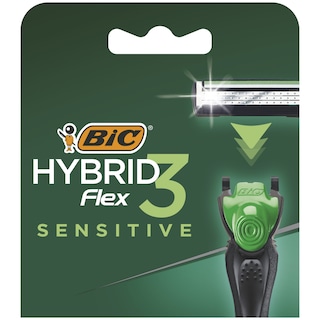 BIC | Ανταλλακτικά Ξυραφιού Hybrid 3 Flex Sensitive 4 Τεμάχια