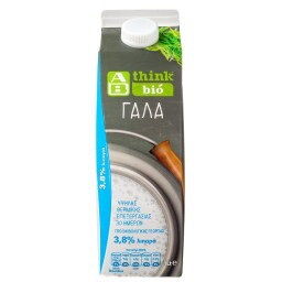 ΑΒ THINK BIO | Γάλα Υψηλής Παστερίωσης Βιολογικό 3,8% Λιπαρά 1 lt