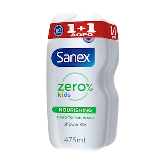 SANEX | Αφρόλουτρο Zero% Παιδικό 475ml 1+1 Δώρο