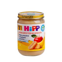 HIPP | Φρουτόκρεμα Μήλο Μπανάνα Μπισκότο Bio 190g