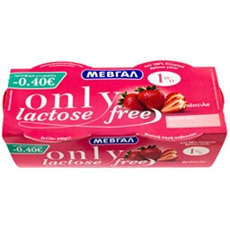 ONLY | Επιδόρπιο Γιαουρτιού Φράουλα Χωρίς Λακτόζη 2x170gr Έκπτωση 0.4Ε