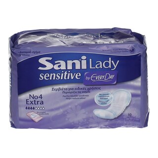SANI | LADY | ΠΑΝΕΣ ΑΚΡΑΤΕΙΑΣ LADY SENSITIVE EXTRA No 4 10 ΤΕΜ
