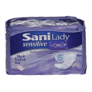SANI | LADY | ΠΑΝΕΣ ΑΚΡΑΤΕΙΑΣ LADY SENSITIVE EXTRA No 4 10 ΤΕΜ