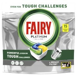 FAIRY | Κάψουλες Πλυντηρίου Πιάτων Platinum Λεμόνι 15 Τεμάχια