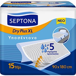 SEPTONA | Bedpads Dry Plus XL 90x180cm 15 Pieces