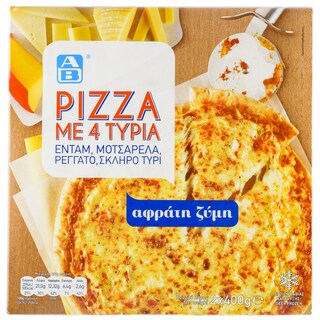 ΑΒ | Πίτσα Κατεψυγμένη 4 Τυριά 2 Τεμάχια 850gr