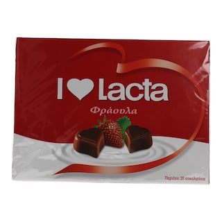 LACTA | ΣΟΚΟΛΑΤΑΚΙΑ ΠΡΑΛΙΝΕΣ ΜΕ ΓΕΜΙΣΗ ΦΡΑΟΥΛΑ 110 GR