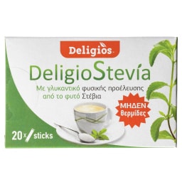 DELIGIOS | Γλυκαντικό Στέβια Stick 20x1.4g