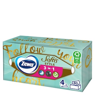 ZEWA | SOFTIS | handkerchief ΚΟΥΤΙ 4 ΦΥΛΛΑ 1 ITEM