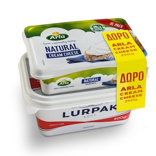 LURPAK | Βούτυρο Ανάλατο500 g & Κρέμα Τυρί Arla 250 g