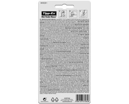 TIPPEX | Διορθωτική Ταινία Mini Pocket Mouse Διάφορα Χρώματα 3 Τεμάχια (2+1 Δώρο)