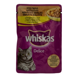WHISKAS | ΓΑΤΟΤΡΟΦΗ ΚΟΤΟΠΟΥΛΟ ΣΕ ΖΕΛΕ 100 GR