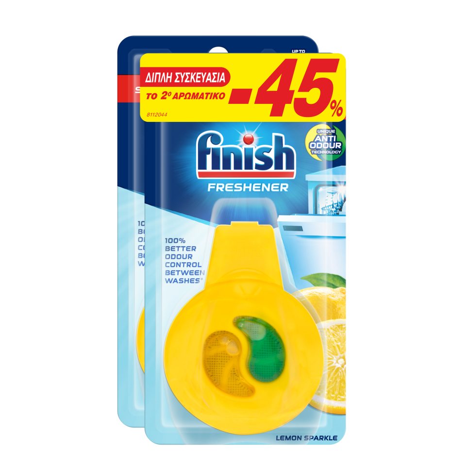 FINISH Αρωματικό Πλυντηρίου Πιάτων Lemon & Lime 2x4ml 45% Φθην το 2ο