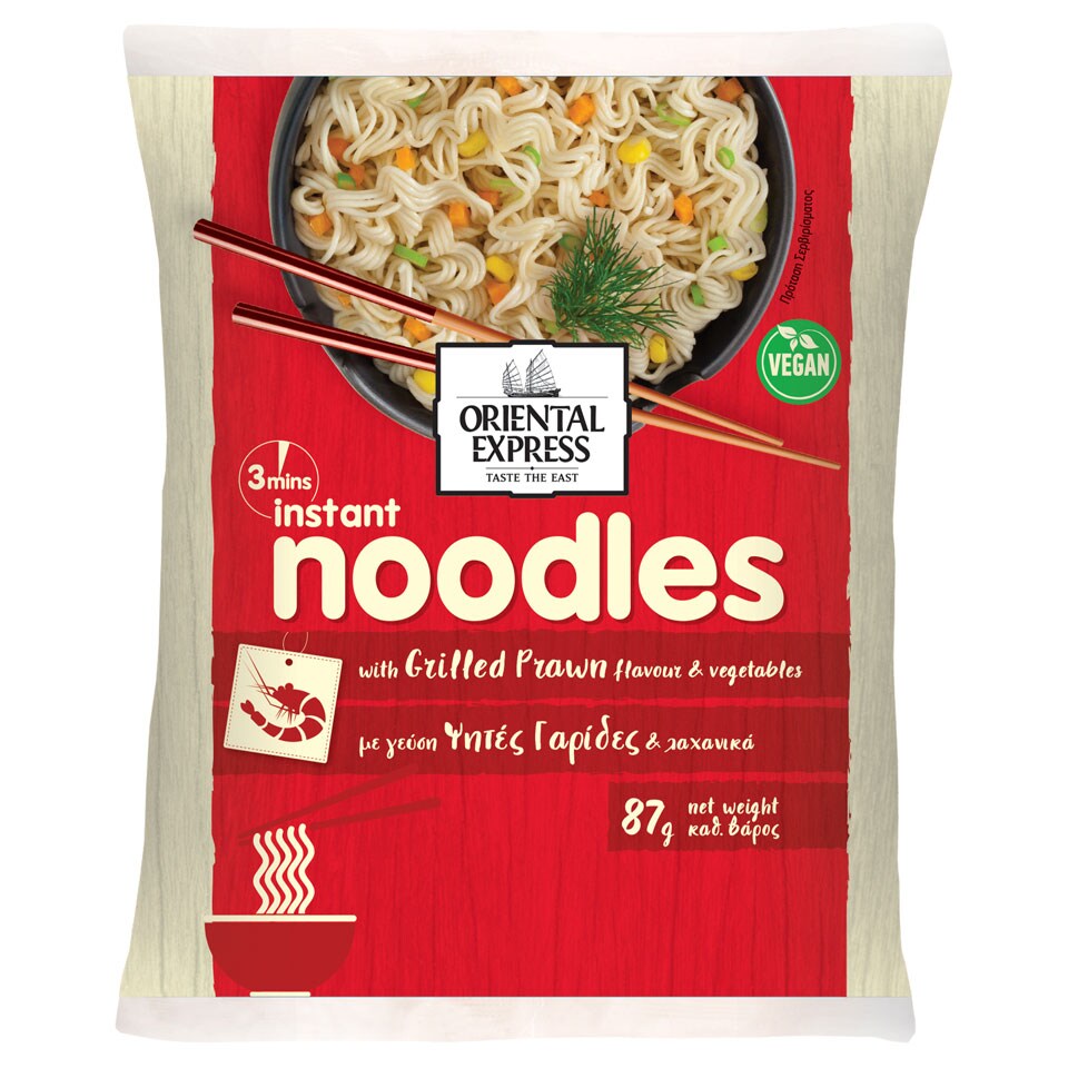 ORIENTAL EXPRESS Noodles Ψητές Γαρίδες Λαχανικά 87g