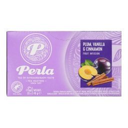 PERLA BEVERAGES | Αφέψημα Βοτάνων Δαμάσκηνο Βανίλια Κανέλα 20x2g