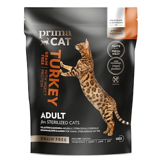 PRIMA PET | Τροφή Γάτας Γαλοπούλα Sterilized Grain Free 1.4kg