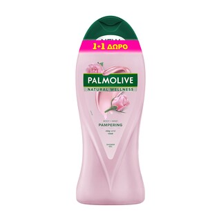 PALMOLIVE | Αφρόλουτρο Wellness Άργιλος & Ροδέλαιο 500ml 1+1 Δώρο (1+1)