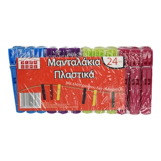 TIDY | Μανταλάκια Πλαστικά 24 Τεμάχια