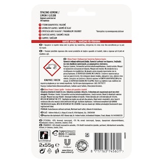 KLINEX | Καθαριστικό Τουαλέτας Power 5 Πράσινο Λεμόνι 2x55gr