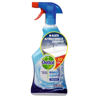 DETTOL | Απολυμαντικό Spray Μπάνιου Power & Pure 500ml + 250ml Δώρο 500+250ML