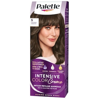 PALETTE | Βαφή Μαλλιών Intensive Color 5 Καστανό Ανοιχτό 1 Τεμάχιο