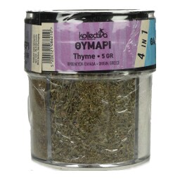 KOLLECTIVA | Αλατιέρα 4 Θέσεων με Αλάτι Πιπέρι Ρίγανη Θυμάρι 70g