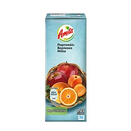 Φρουτοποτό Πορτοκάλι Μήλο Βερίκοκο 250ml