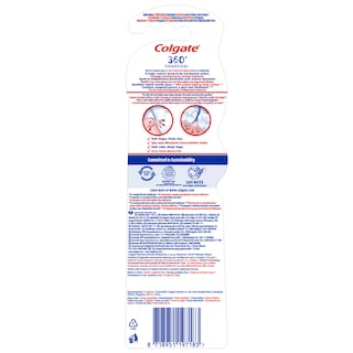 COLGATE | Οδοντόβουρτσα 360 Black Μέτρια 2 Τεμάχια 1+1 Δώρο