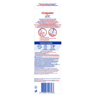 COLGATE | Οδοντόβουρτσα 360 Black Μέτρια 2 Τεμάχια 1+1 Δώρο