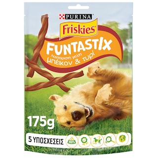 FRISKIES | Dog Snack Funtastix Bacon and Cheese 175g
