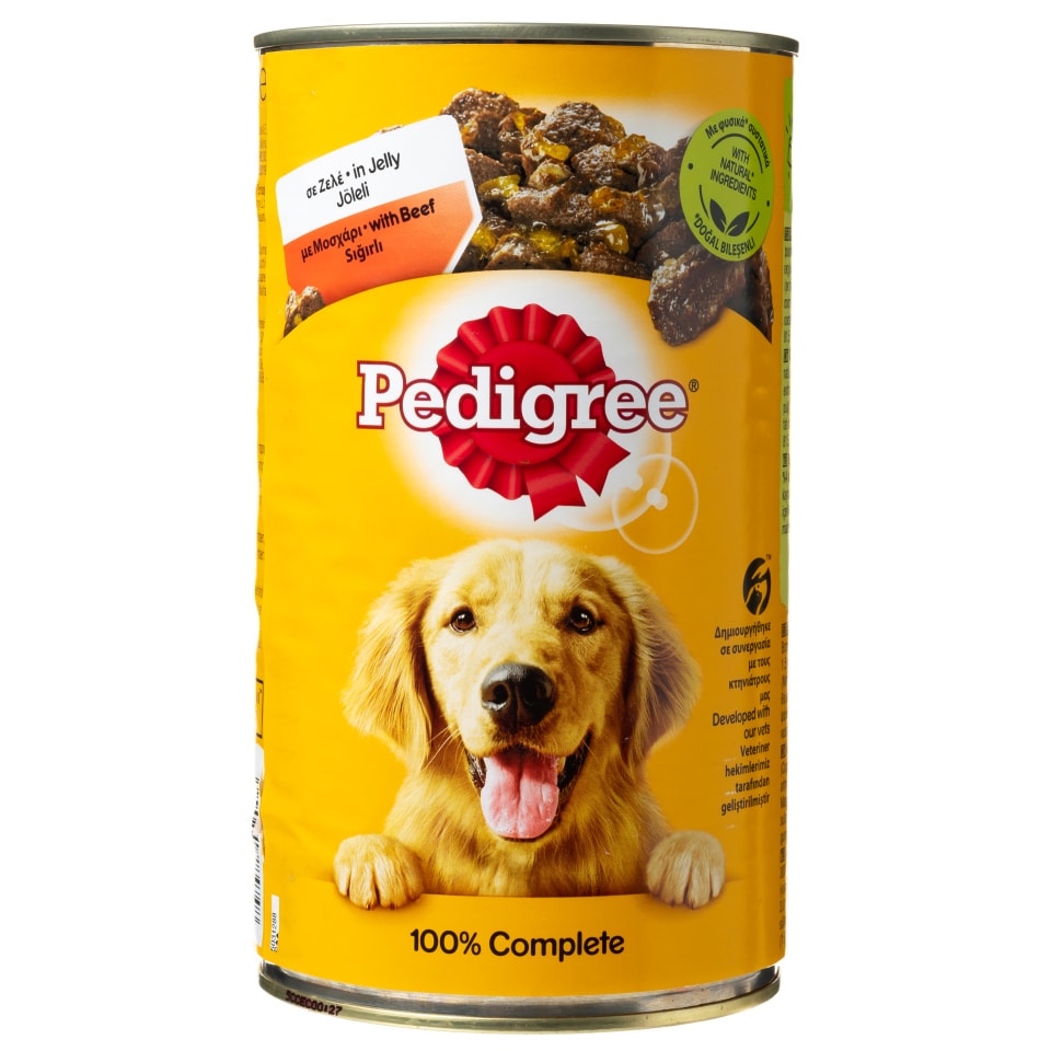PEDIGREE Υγρή Τροφή Σκύλων Ζελέ Κονσέρβα Μοσχάρι 1.2kg