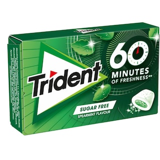 TRIDENT | 60 MINUTES | Τσίχλες 60 Minutes Δυόσμος 20g