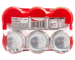COCA COLA | Αναψυκτικό Cola Στέβια Κουτί 6x330ml 5+1 Δώρο