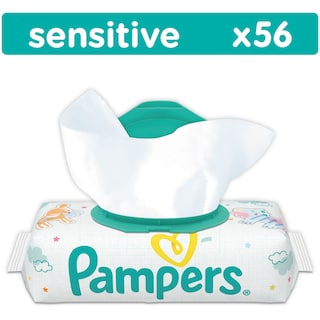 PAMPERS | NEW BABY SENSITIVE | ΜΩΡΟΜΑΝΤΗΛΑ SENSITIVE 56 ΤΕΜ