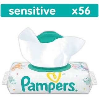 PAMPERS | NEW BABY SENSITIVE | ΜΩΡΟΜΑΝΤΗΛΑ SENSITIVE 56 ΤΕΜ