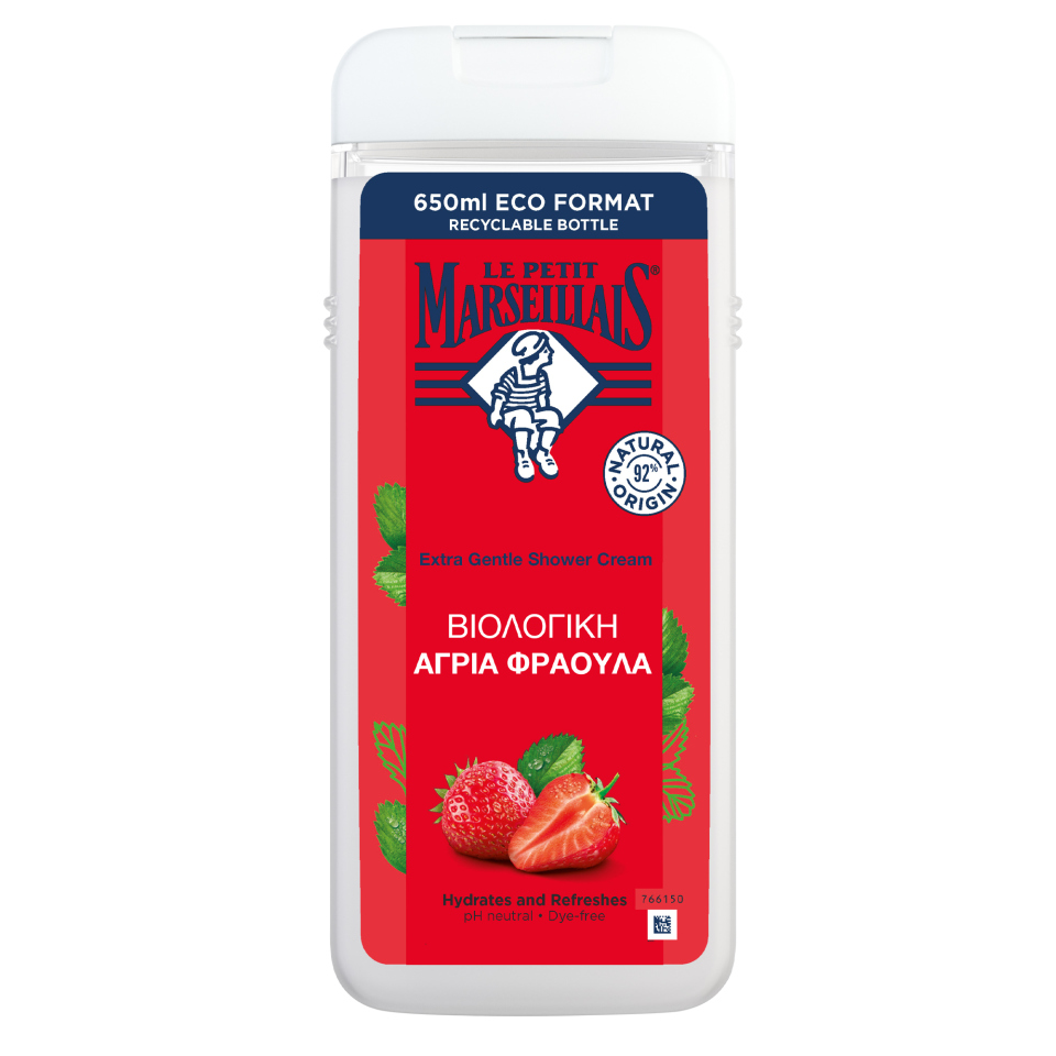 LE PETIT MARSEILLAIS Αφρόλουτρο Βιολογική Άγρια Φράουλα 650ml