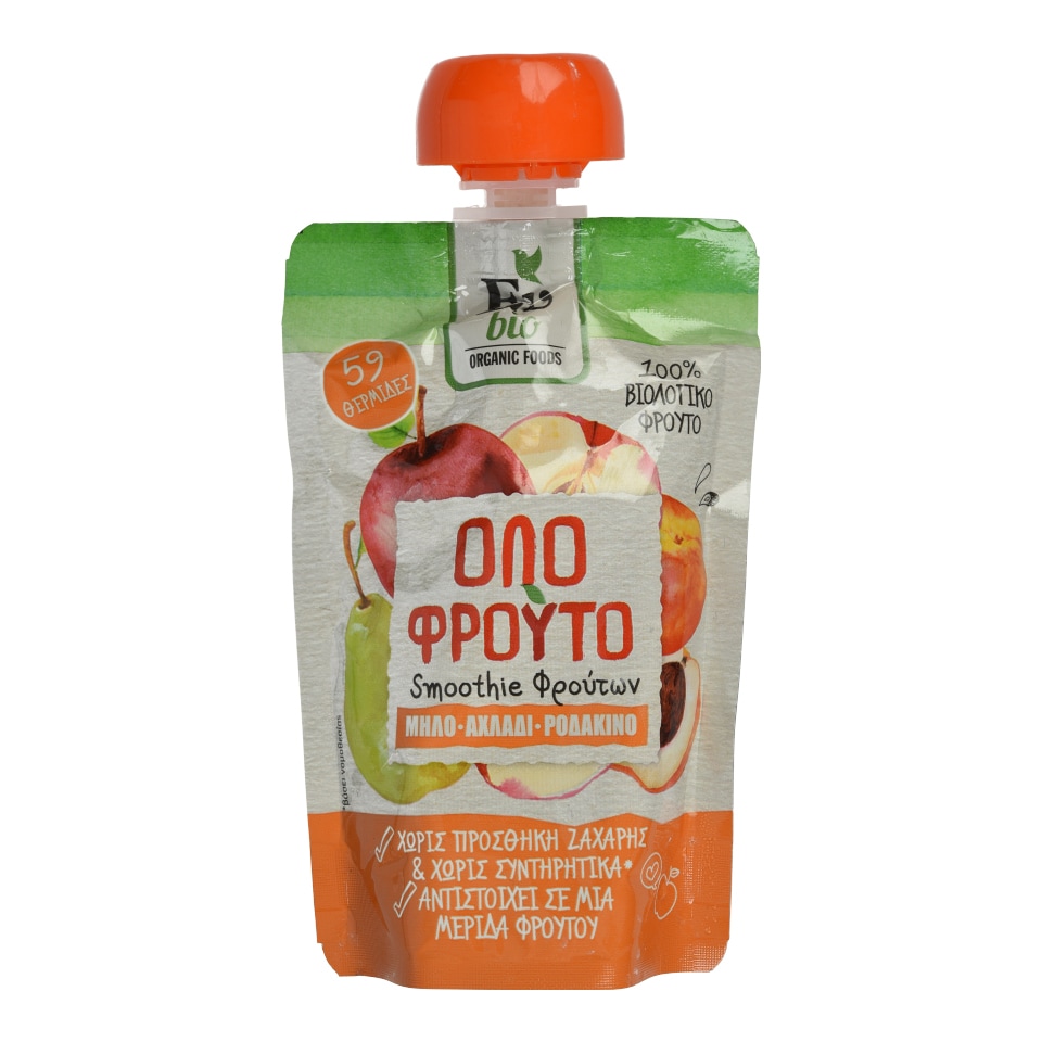 - Smoothie Φρούτων Bio Μήλο Αχλάδι Ροδάκινο 100g